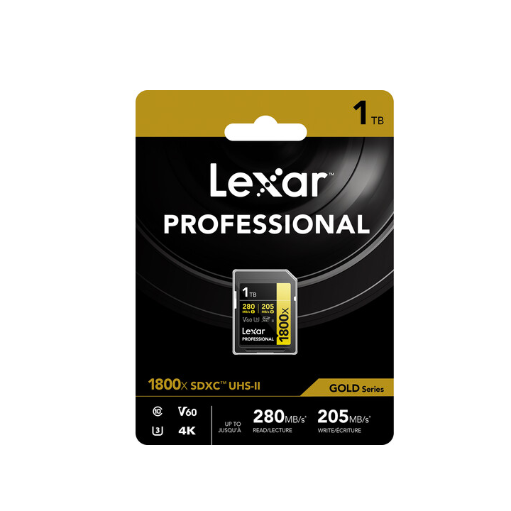 Lexar LSD1800001T-BNNNG - 1800x UHS-II SDXC 1TB Gold