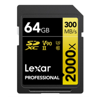 Lexar LSD2000064G-BNNNG - 2000x UHS-II SDXC 64GB Gold