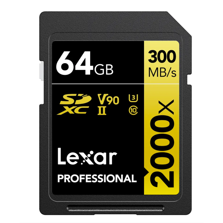 Lexar LSD2000064G-BNNNG - 2000x UHS-II SDXC 64GB Gold