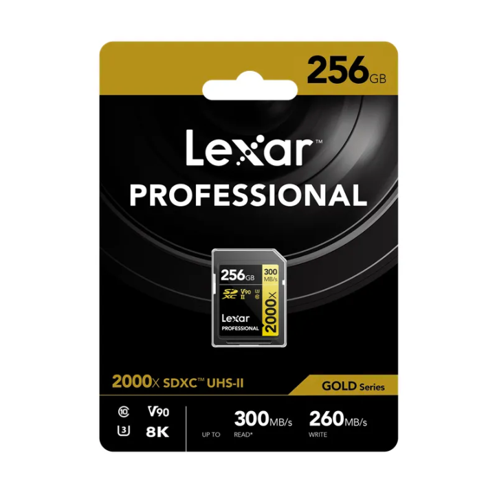Lexar LSD2000256G-BNNNG - 2000x UHS-II SDXC 256GB Gold