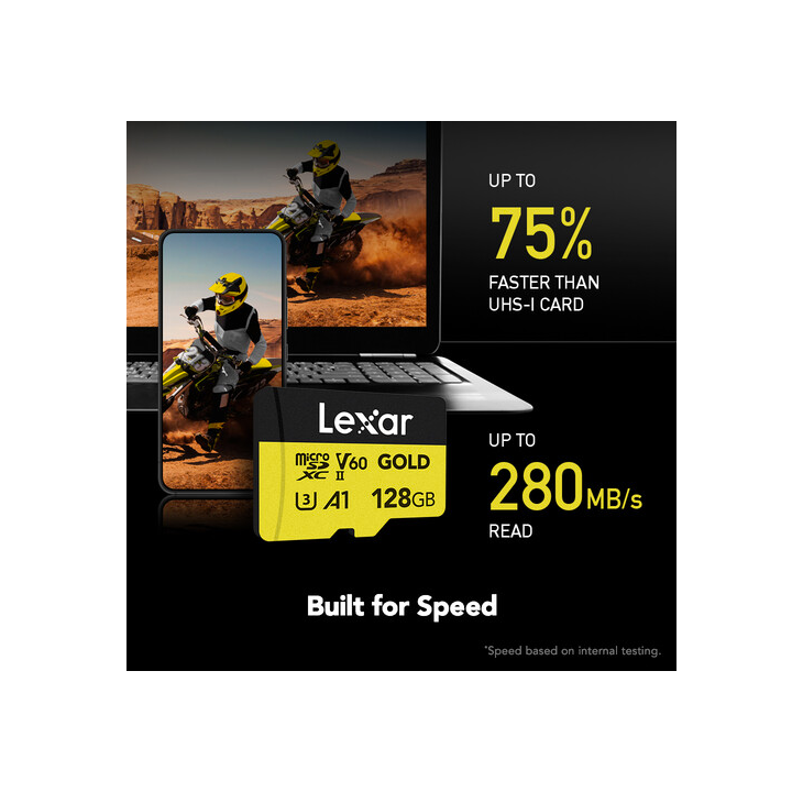 Lexar LMSGOLD128G-BNNNG - micro SDXC 280MB/s 128GB Gold