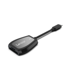 Lexar LRW470U-RNHNG - Dual Slot Card USB-C Reader