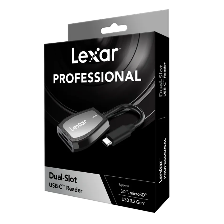 Lexar LRW470U-RNHNG - Dual Slot Card USB-C Reader