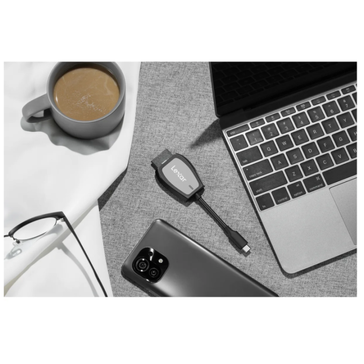 Lexar LRW470U-RNHNG - Dual Slot Card USB-C Reader