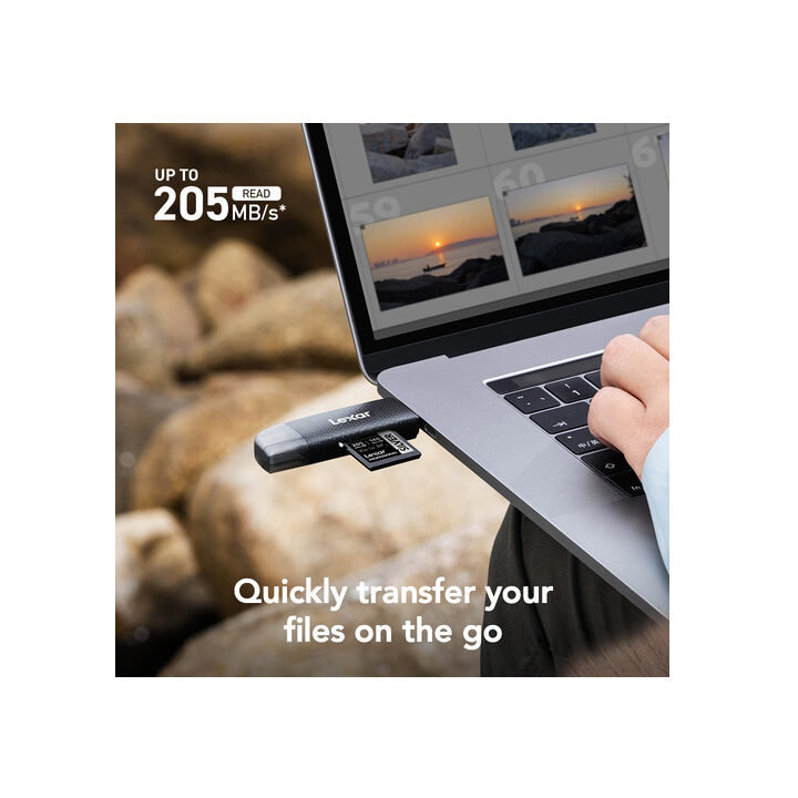 Lexar LRW310X-BNBNG - Dual Slot Card USB A/C Reader