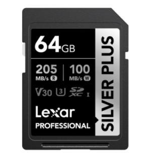 Lexar LSDSIPL064G-BNNNG - SILVER Plus UHS-I SDXC 64GB