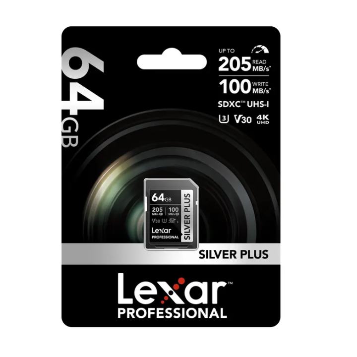 Lexar LSDSIPL064G-BNNNG - SILVER Plus UHS-I SDXC 64GB