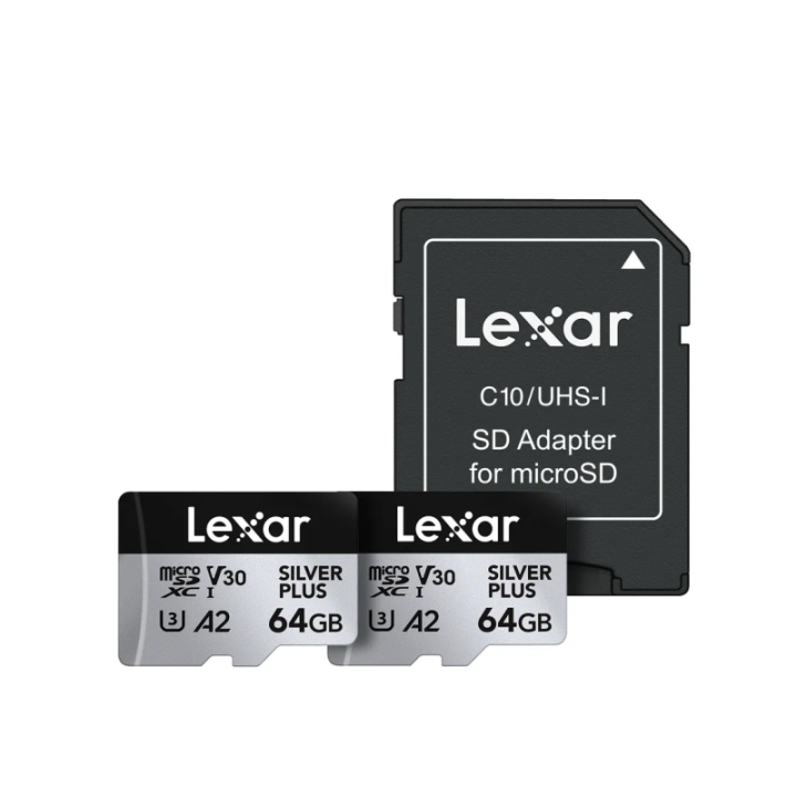 Lexar LMSSIPL064G-B2ANG - micro SDXC Silver Plus 2x64GB