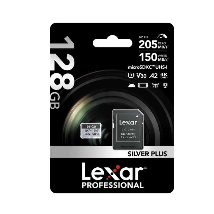 Lexar LMSSIPL128G-BNANG - micro SDXC Silver Plus 128GB