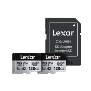 Lexar LMSSIPL128G-B2ANG - micro SDXC Silver Plus 2x128GB