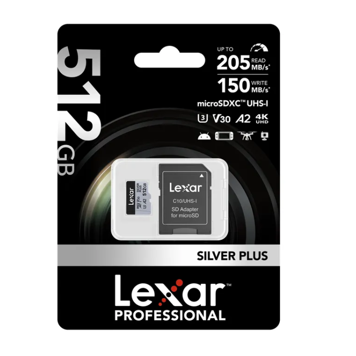 Lexar LMSSIPL512G-BNANG - micro SDXC Silver Plus 512GB