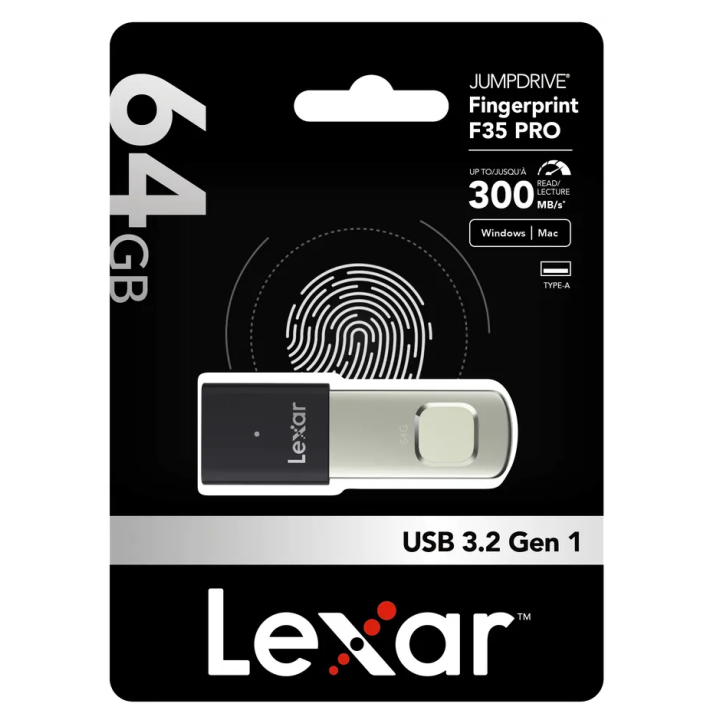 Lexar LJDF35P064G-RNBNG - Fingerprint F35 USB 3.2 64GB