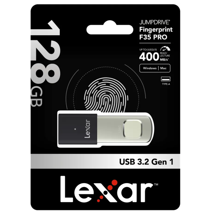 Lexar LJDF35P128G-RNBNG - Fingerprint F35 USB 3.2 128GB