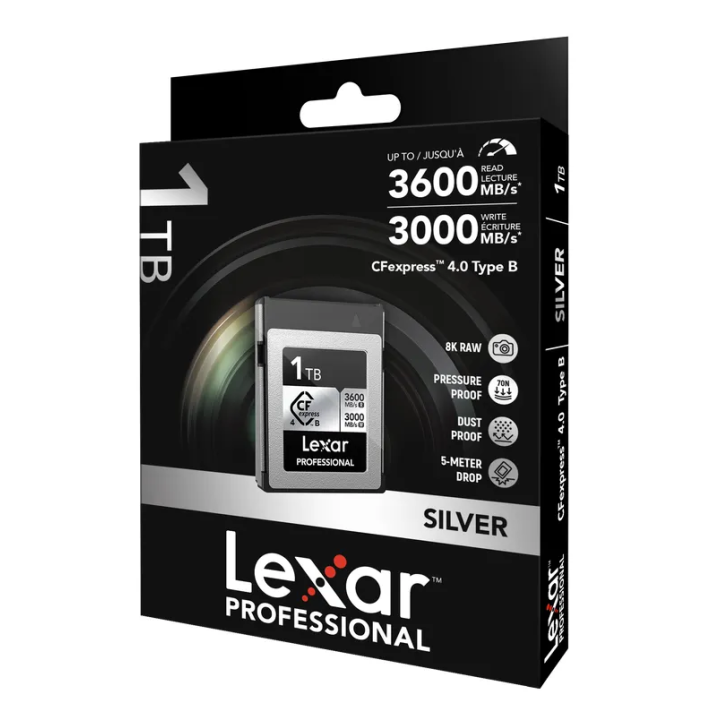Lexar LCXEXS4001T-RNENG - 3600MB/s CFexpress B 1TB Silver