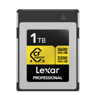 Lexar LCXEXP4001T-RNENG - 3600MB/s CFexpress 4.0 B 1TB Gold