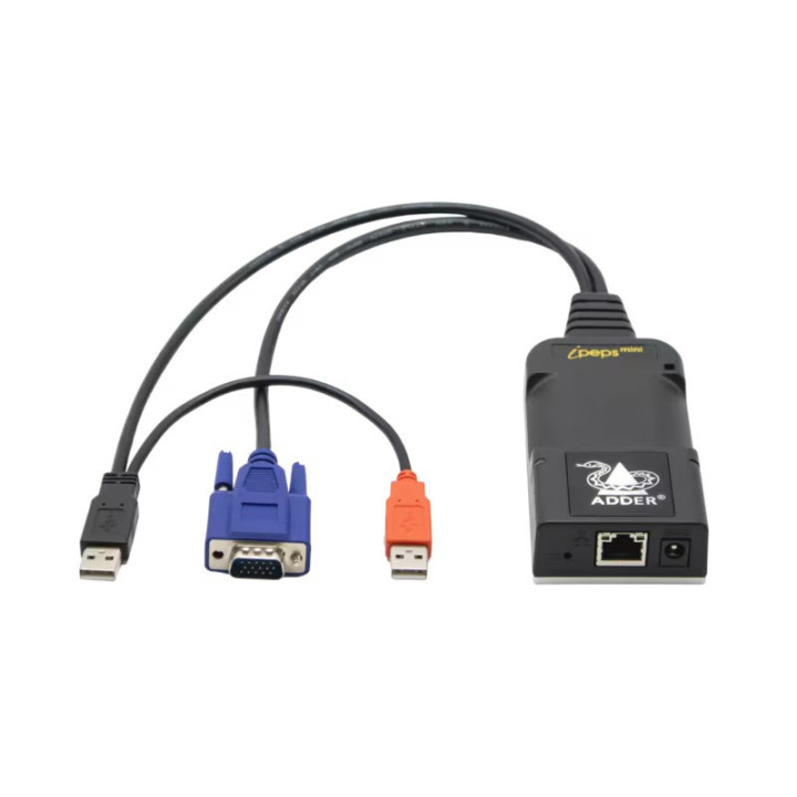 Adder IPEPSMINI-VGA - Standalone KVM-over-IP unit (VGA & USB) for remote VNC access