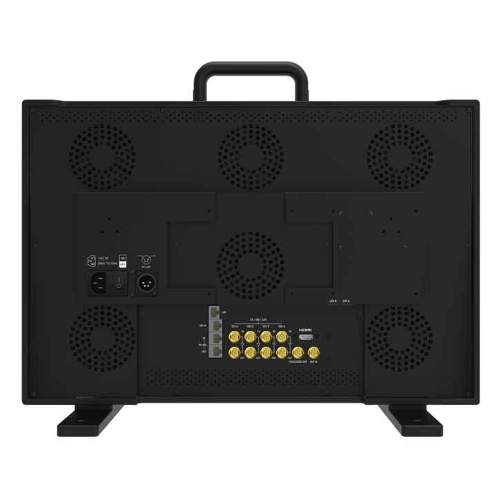 TVLogic LXM-240P-FM - 24" 4K/UHD 12G Quad Field Monitor with Multi-Mounting Cage