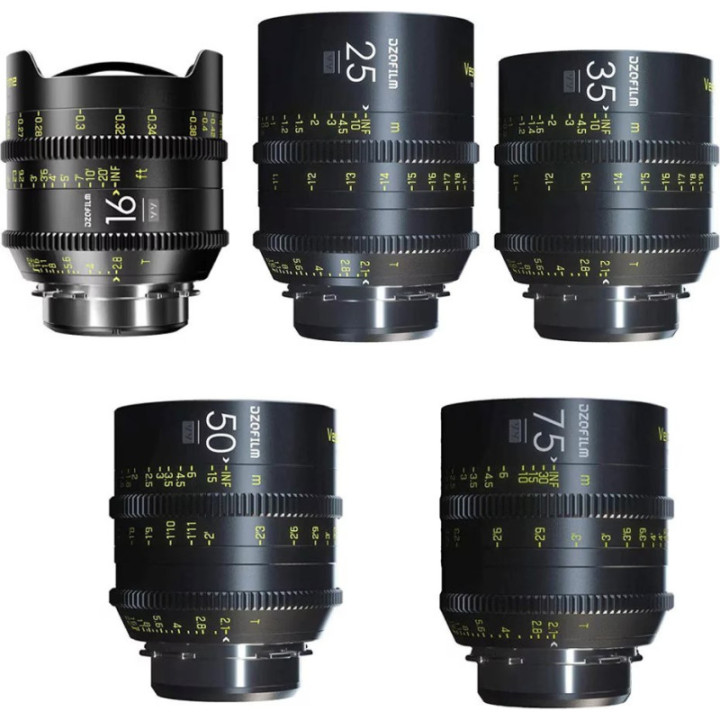 DZOFilm DZO-VP5V2PL - Vespid Prime 5-lens Kit V2-16/25/35/50/75mm with case (PL+EF)