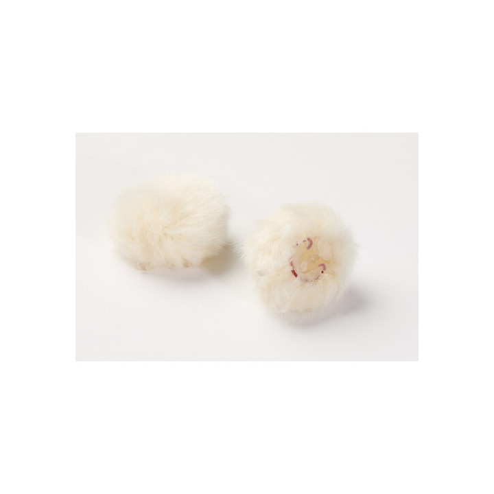DPA Microphones AIR1-OFFWHITE-S - AIR1 Universal Miniature Fur Windscreen (2-Pack, Small, Off-White)