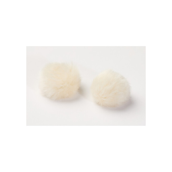 DPA Microphones AIR1-OFFWHITE-S - AIR1 Universal Miniature Fur Windscreen (2-Pack, Small, Off-White)