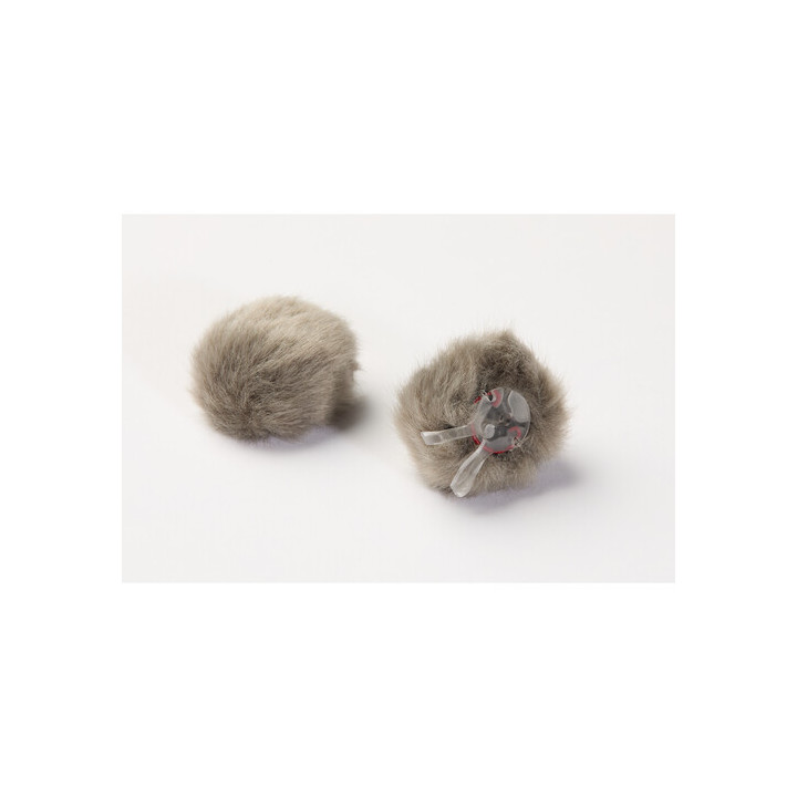 DPA Microphones AIR1-GRAY-S - AIR1 Universal Miniature Fur Windscreen (2-Pack, Small, Gray)