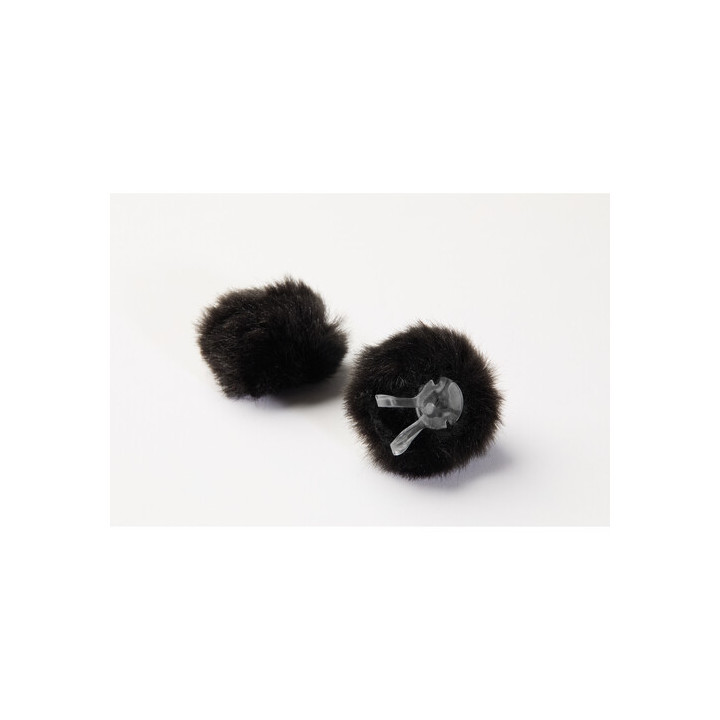 DPA Microphones AIR1-BLACK-L - AIR1 Universal Miniature Fur Windscreen (2-Pack, Large, Black)