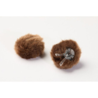 DPA Microphones AIR1-BROWN-L - AIR1 Universal Miniature Fur Windscreen (2-Pack, Large, Brown)
