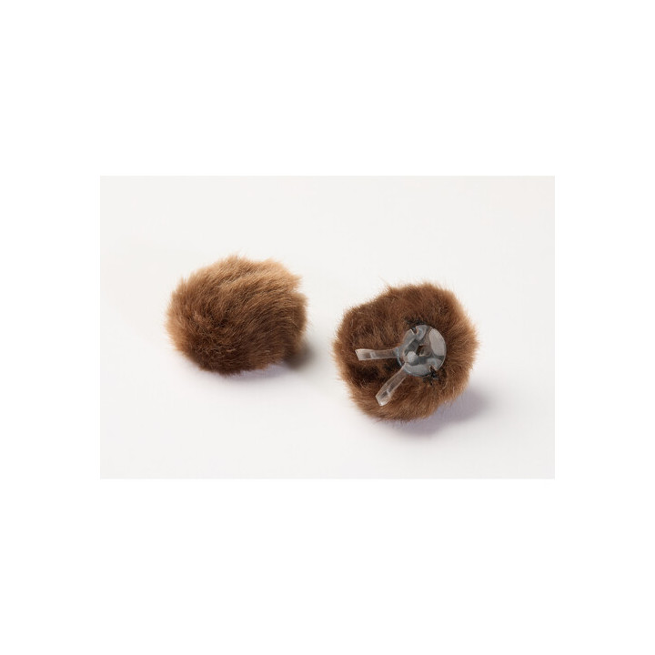 DPA Microphones AIR1-BROWN-L - AIR1 Universal Miniature Fur Windscreen (2-Pack, Large, Brown)