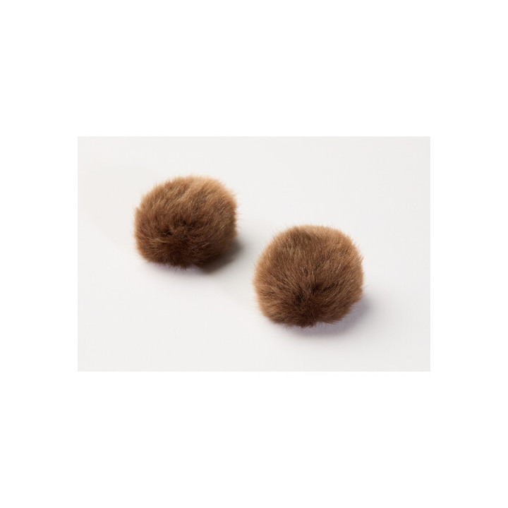 DPA Microphones AIR1-BROWN-L - AIR1 Universal Miniature Fur Windscreen (2-Pack, Large, Brown)
