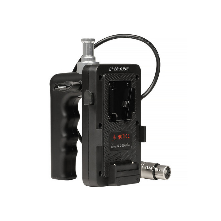 Nanlite BT-BG-XLR4II - V-Mount Battery Grip for Forza 150B and FC-120B