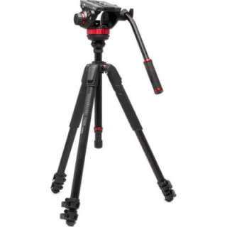 Manfrotto MVK502055XPRO3V -  3-Section Aluminum Video Tripod Kit with Fluid Head