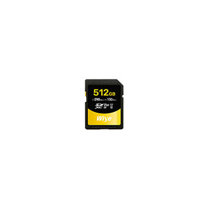 Wise WI-SD-S512 - 512GB SDXC UHS-II V60 Memory Card