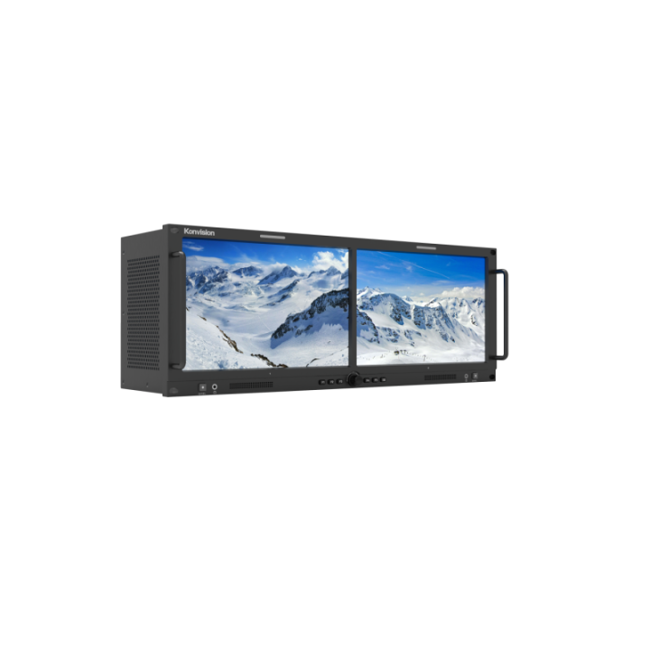 Konvision KRM-1002U - 2 x 10.1" 4K Dual Rackmount LCD Monitor