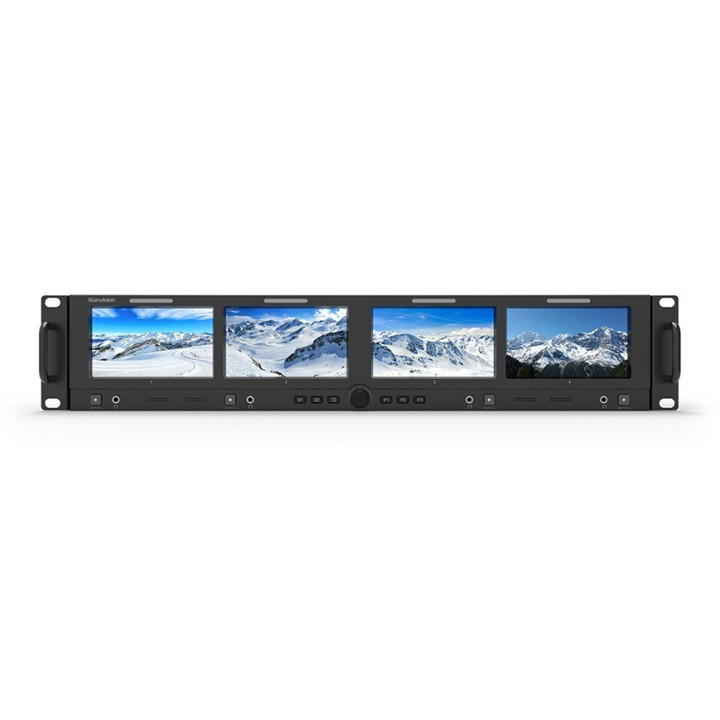 Konvision KRM-404U - 4 x 4.2" 4K Quad Rackmount LCD Monitor