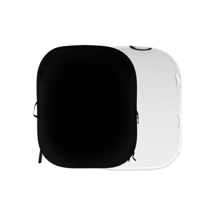 Manfrotto LL LC5621 - Collapsible Reversible Background (Black/White, 5 x 6')