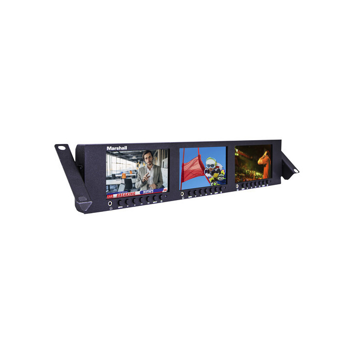 Marshall ML-503 - Triple 5" 1920X1080 LCD 2RU Rack Mount Monitor