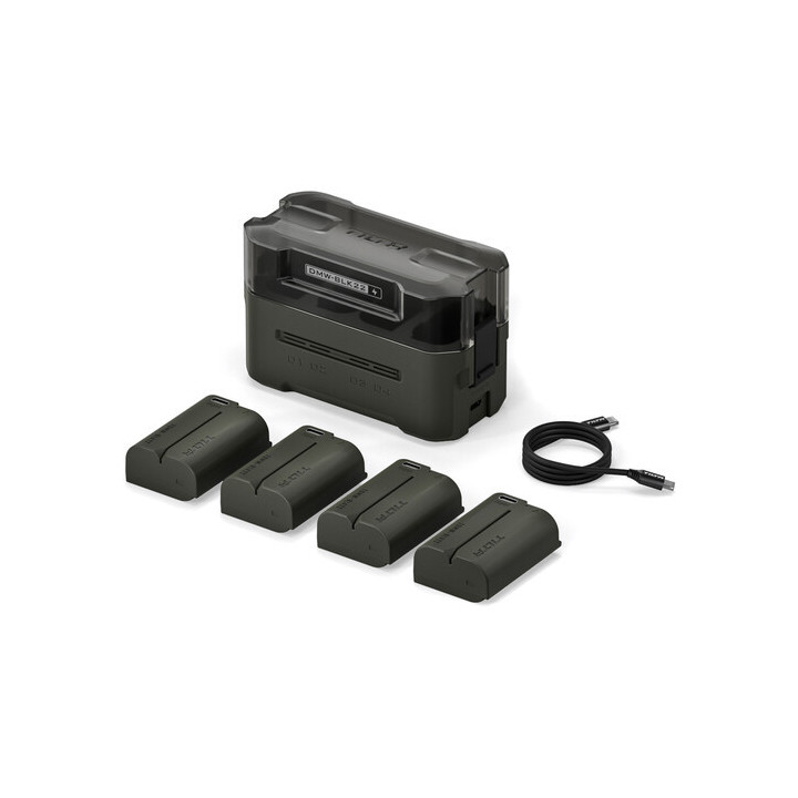 Tilta TBC-BLK22-B-GN - DMW-BLK22 Charging Station Battery Kit (4 Batteries) - Green