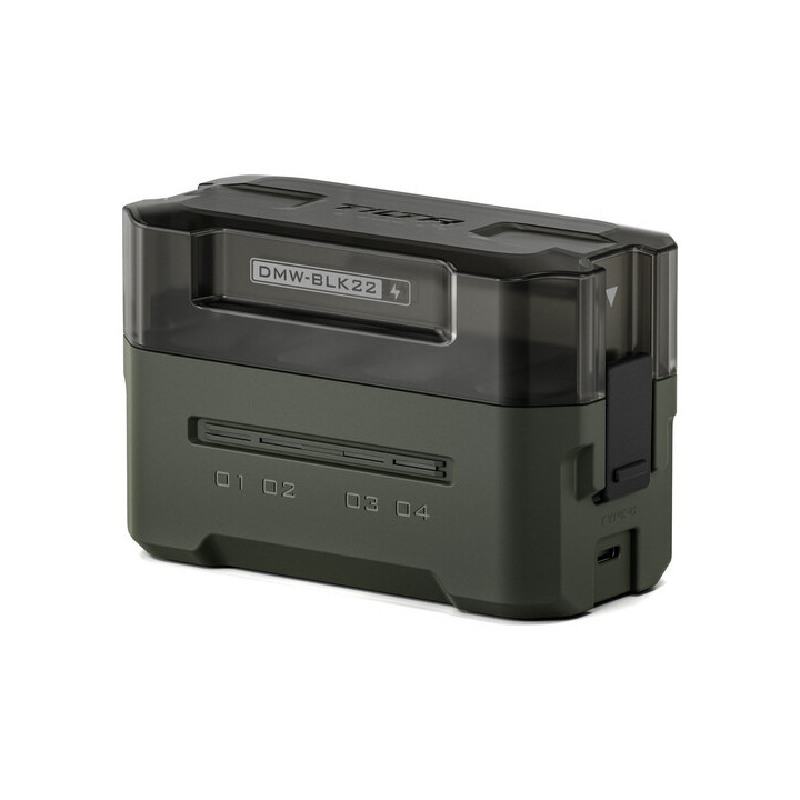 Tilta TBC-BLK22-GN - Portable Charging Station for DMW-BLK22 (4 Channel) - Green