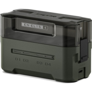 Tilta TBC-EL15C-B-GN - EN-EL15C Charging Station Battery Kit (4 Batteries) - Green