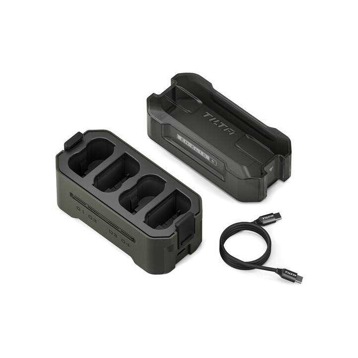 Tilta TBC-EL15C-B-GN - EN-EL15C Charging Station Battery Kit (4 Batteries) - Green