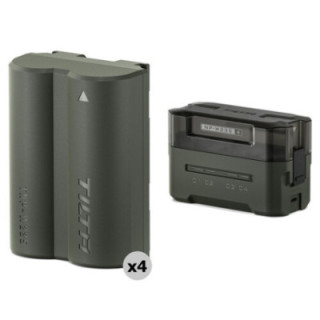 Tilta TBC-W235-B-GN - NP-W235 Charging Station Battery Kit (4 Batteries) - Green