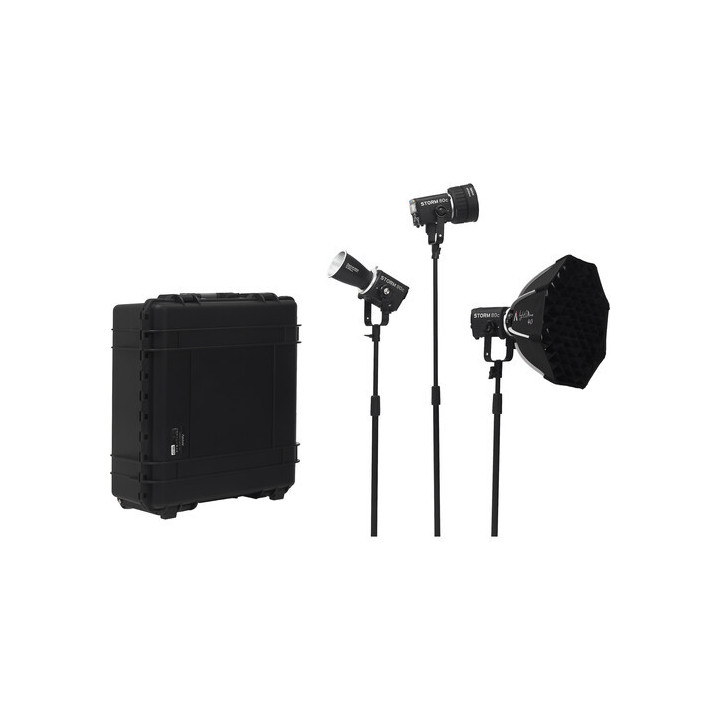 Aputure STORM 80c 3-Light Kit Rolling Hard Case