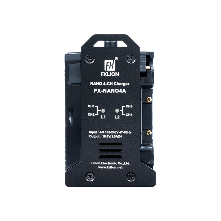 FXLion FX-NANO4A - 4 Channel Charger for NANO Gold-Mount batteries