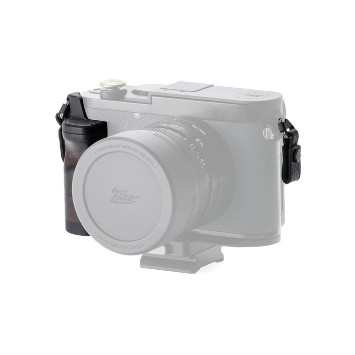 Tilta TA-T76-WG-B - Mounting Baseplate with Wooden Grip for Leica Q3 - Black