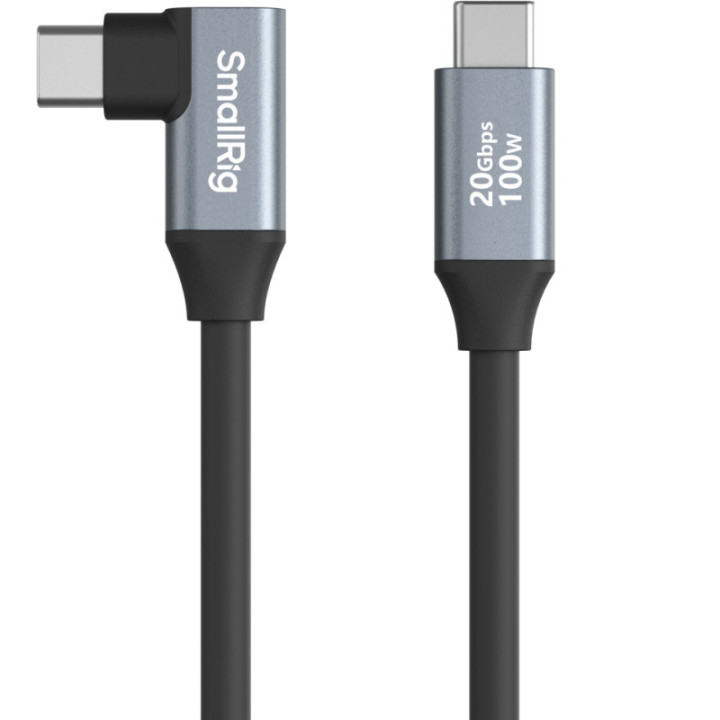Smallrig 4790 - USB-C (Straight) to USB-C (Angled) Data Cable (60cm / 23.6in)