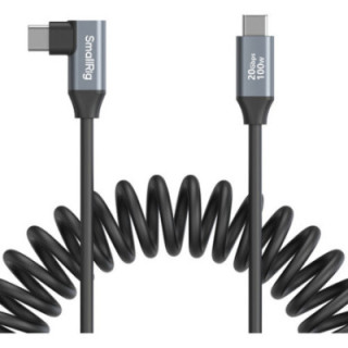 Smallrig 4792 - USB-C (Straight) to USB-C (Angled) Coiled Data Cable