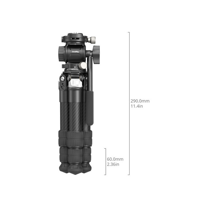 Smallrig 5025 - Heavy Duty Carbon Fiber Tabletop Tripod Kit