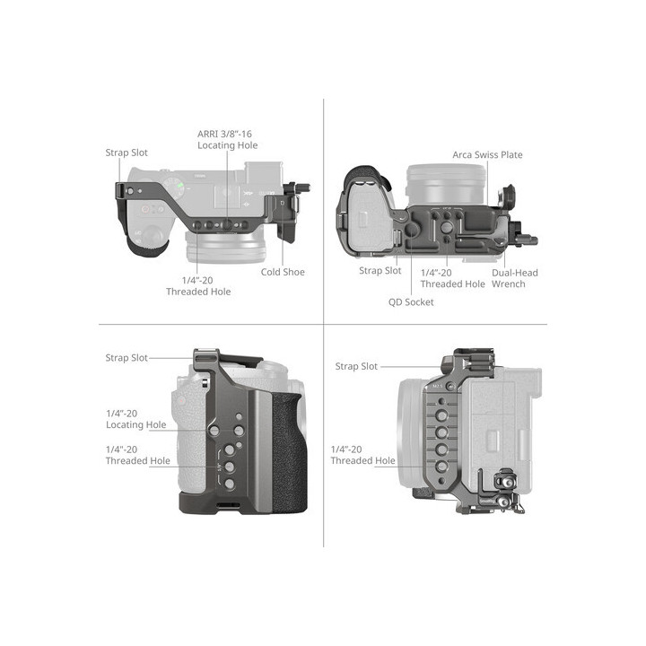 Smallrig 5060 - HawkLock Quick Release Cage Kit for Sony Alpha 6700