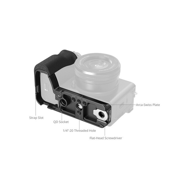 Smallrig 5061 - L-Shape Mount Plate with Silicone Handle for Sony Alpha 6700