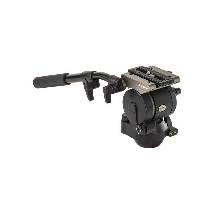 Libec HS-250MQ - Tripod System with H25 Head, Mid-Level Spreader, Rubber Feet & Case